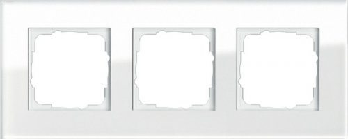 Рамка универсальная Gira Esprit 3-м. стекло белое картинка